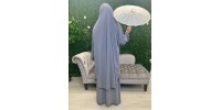 Jilbab jupe gris fonce soie de medine